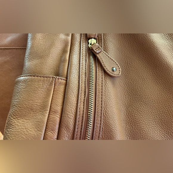 Vintage Italian Tan Pebble Leather Shoulder Bag Mila Paoli Gold-tone hardware - Picture 3 of 13